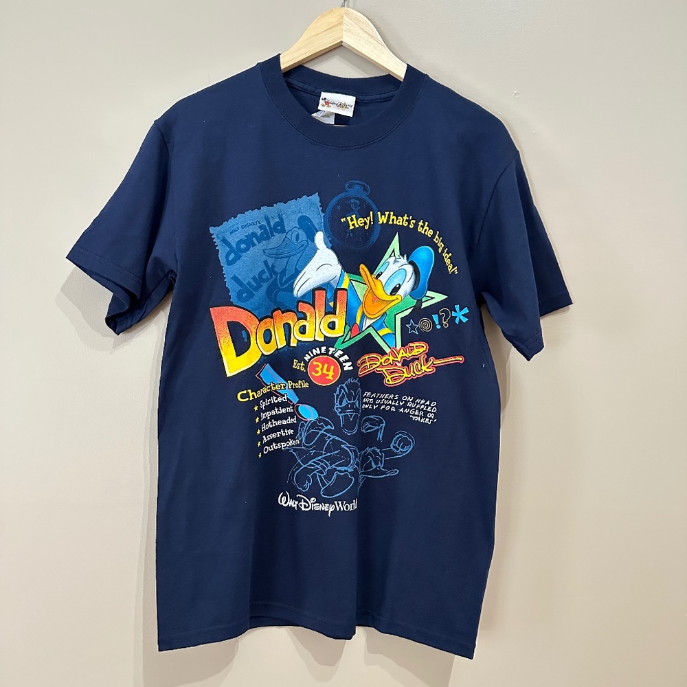 Vintage Walt Disney World Donald Duck “Hey What’s The Big Deal” T-Shirt Sz Large